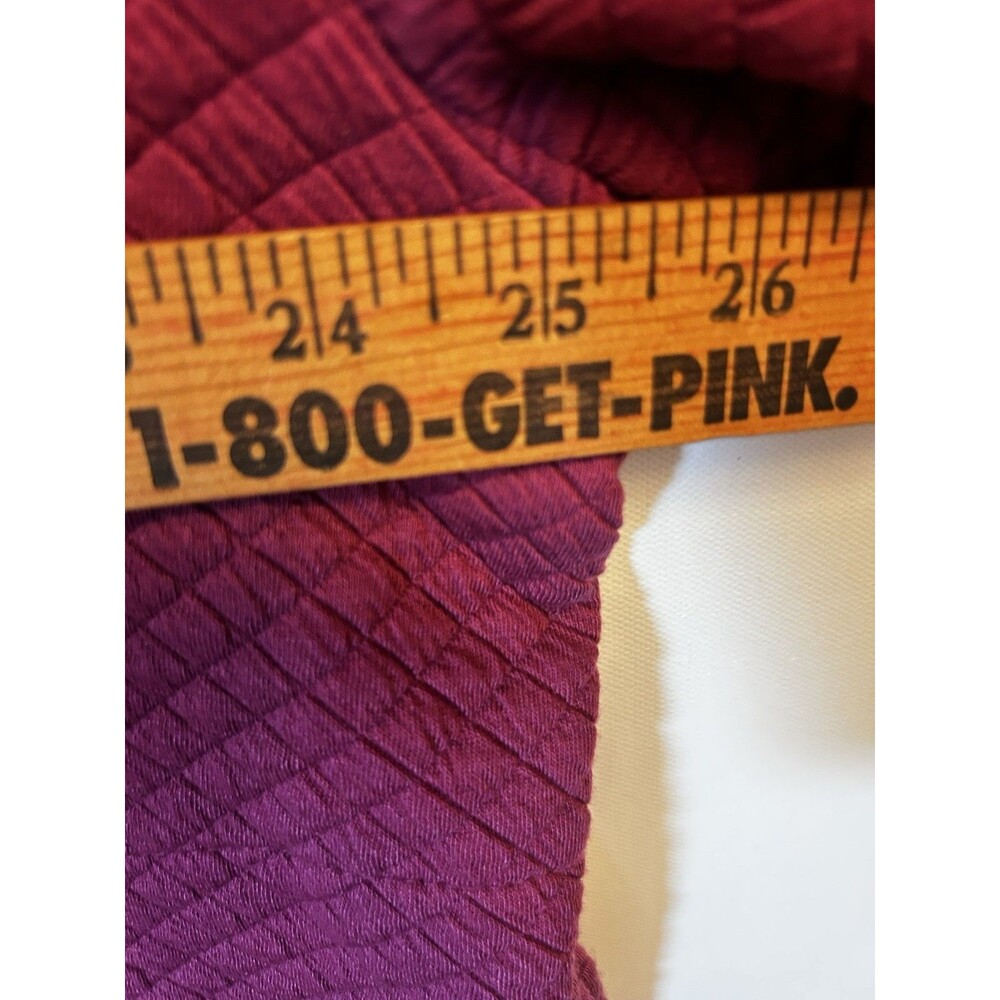 Muk Luks Womens 1X Burgundy Quilted Snap Front Shacket Jacket NWT Plus Size Cozy - Picture 7 of 16